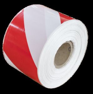 JBM 53811 - white warning tape and red - 200m