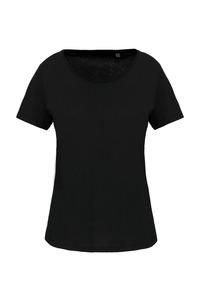 Kariban K399 - Ladies short-sleeved organic t-shirt with raw edge neckline