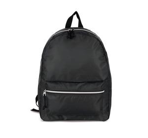 Kimood KI0182 - Trendy backpack with contrasting silver-toned zip fastening