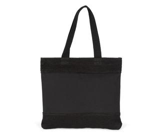 Kimood KI0294 - Shoppingtasche aus Baumwolle und geflochtenen Jutefäden