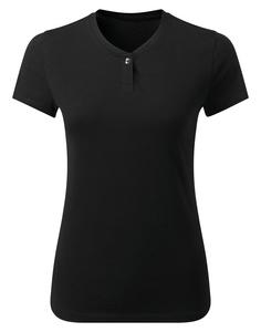 Premier PR319 - “Comis” ladies’ eco-friendly buttoned neck t-shirt