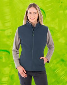 Result Genuine Recycled R902F - Womens Recycled 2-Layer Printable Softshell B/W