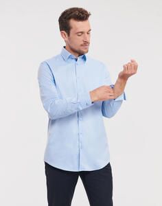 Russell Collection 0R964M0 - Tailored Contrast Herringbone Shirt LS
