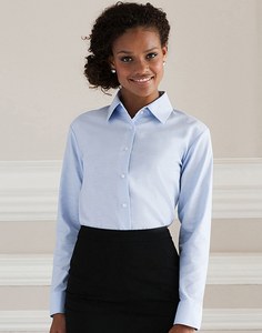 Russell Collection R-932F-0C - Camisa Mulher R932F Oxford Clássica M. Comprida